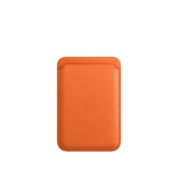 MagSafe対応iPhoneレザーウォレット - オレンジ