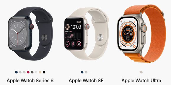 Apple Watch Series Apple Watch SE Apple Watch Nike Apple Watch Hermès Apple Watch Ultra