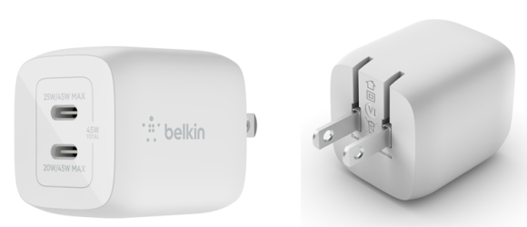 Belkin BoostCharge PRO Dual USB-C® GaN Wall Charger with PPS 45W-2