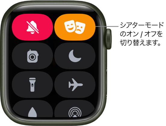 Apple Watch コントロールセンター シアターモード