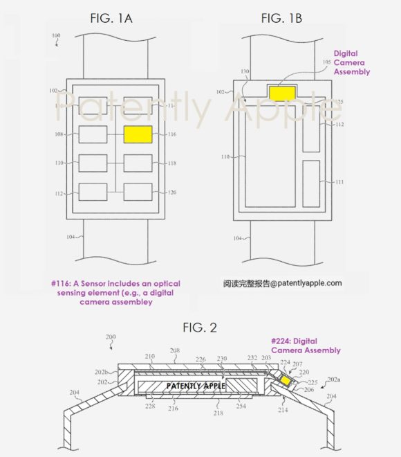 Apple watch camera patent