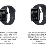 Apple Watch SE2 refurb US