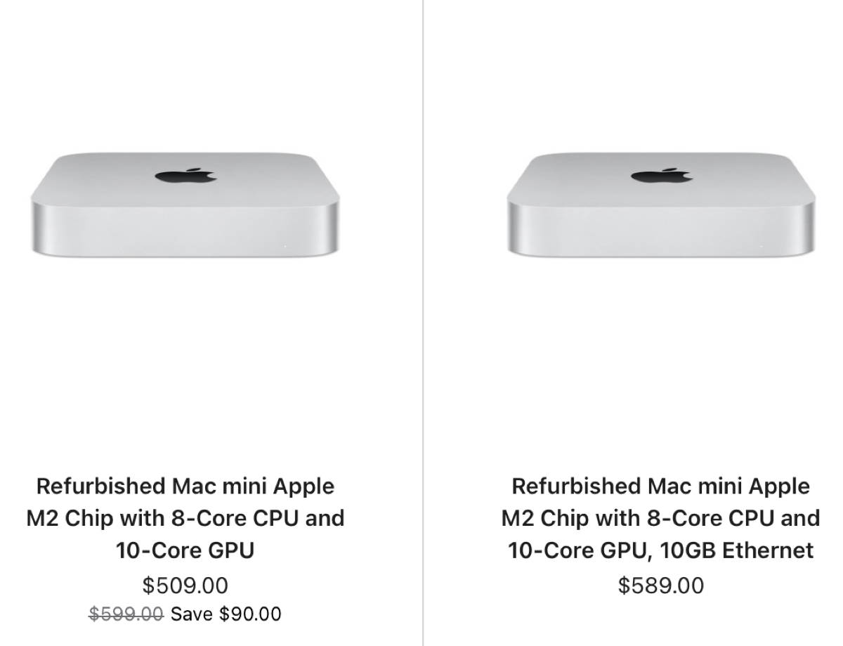 M2搭載Mac miniの整備済製品の販売が米国のAppleオンラインストアで 