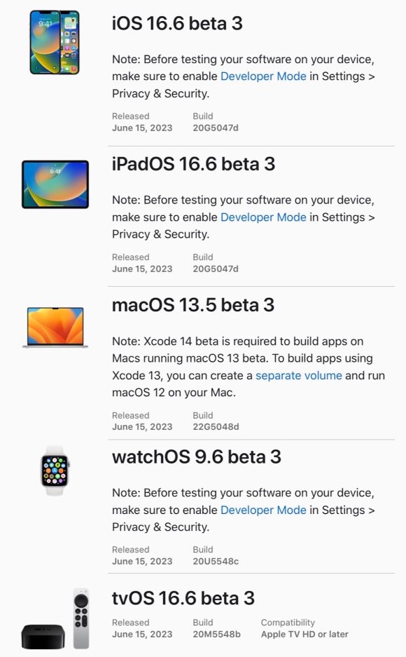 iOS16.6 beta 3