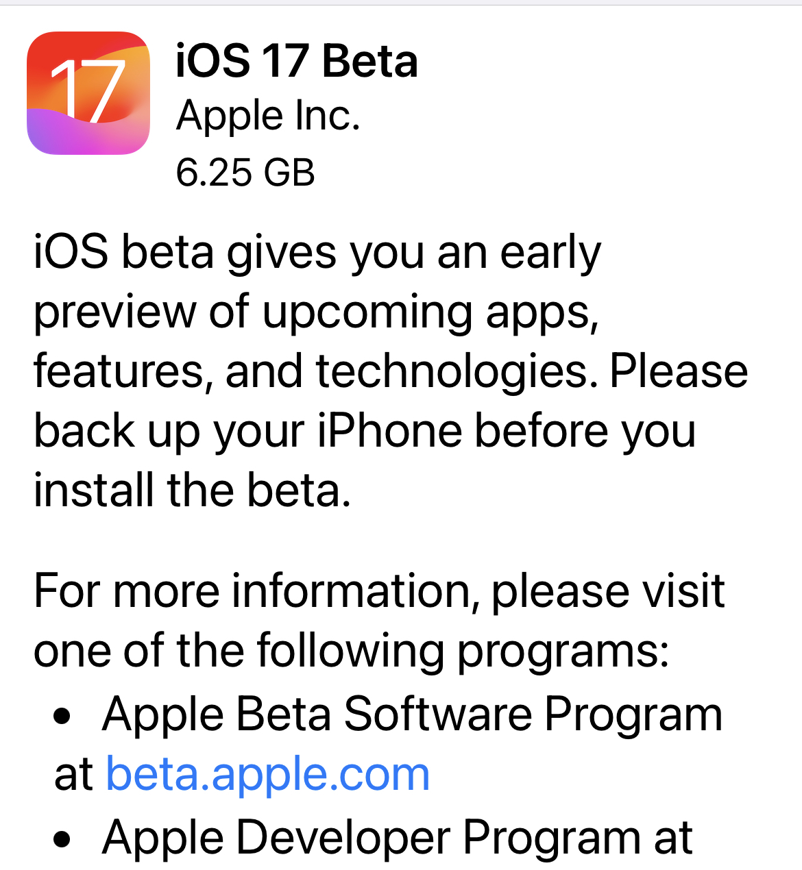 iOS17パブリックベータ
