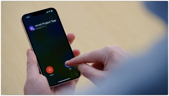 Apple "Enhance voice communication with Push to Talk"