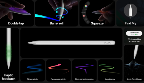 【速報】Apple Pencil Pro発表〜iPad Pro/Airに対応