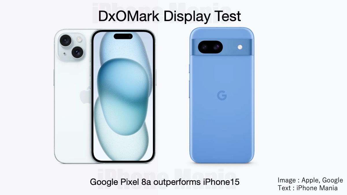 iPhone15 Pixel 8a DxOMark