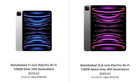 iPad Pro（M2）とiPad Air（M1）の整備済製品の販売が米国で始まる