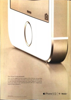iPhone 5sの初の雑誌広告