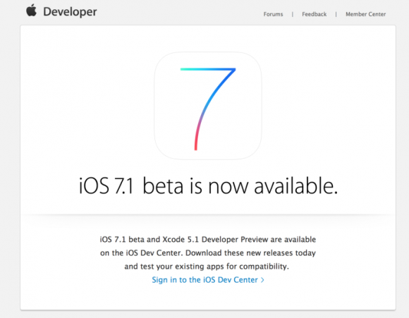 iOS 7.1 beta版提供