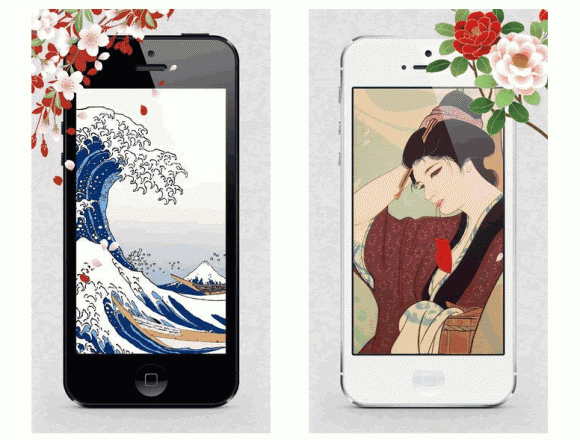 浮世絵300枚を無料で使える Iphone高画質壁紙アプリ Iphone Mania