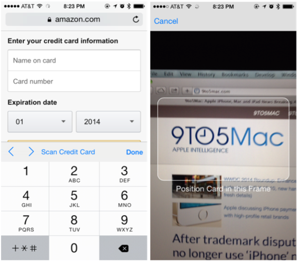 iOS8ではカード情報入力が不要に！課題は悪用防止策？
