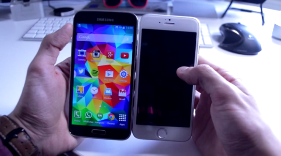 GalaxyS5とiPhone6の比較