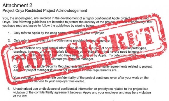 Apple Restricted Project Agreement