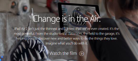 Apple   iPad Air 2   Change is in the Air.