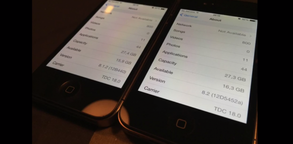 iOS 8.2 vs. iOS 8.1.2 on iPhone 4s Speed Test