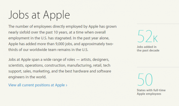 Apple 雇用　労働者　アメリカ