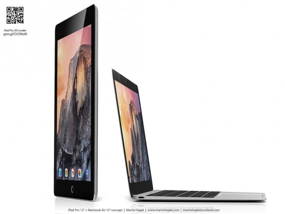 iPad Proと新MacBook Airを並べたコンセプト画像