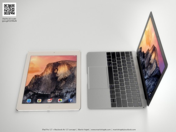 iPad Proと新MacBook Airを並べたコンセプト画像