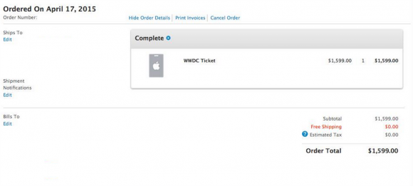 Apple WWDC　チケット　抽選