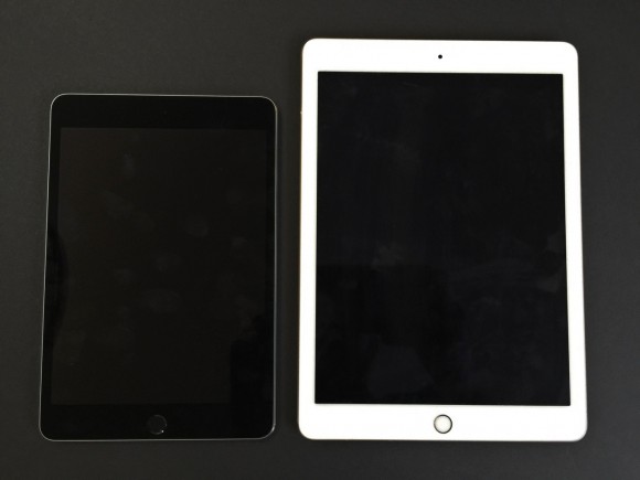 iPad Air2とのディスプレイサイズ比較画像