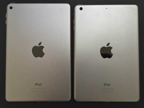 iPad mini3とiPad mini4の大きさ比較画像
