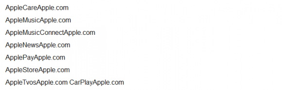 apple ドメイン 変更 com