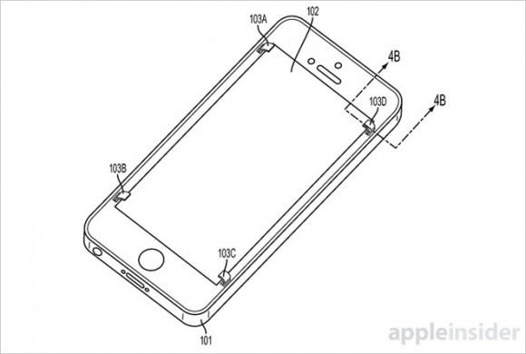 Apple 特許　落下　ディスプレイ　iphone