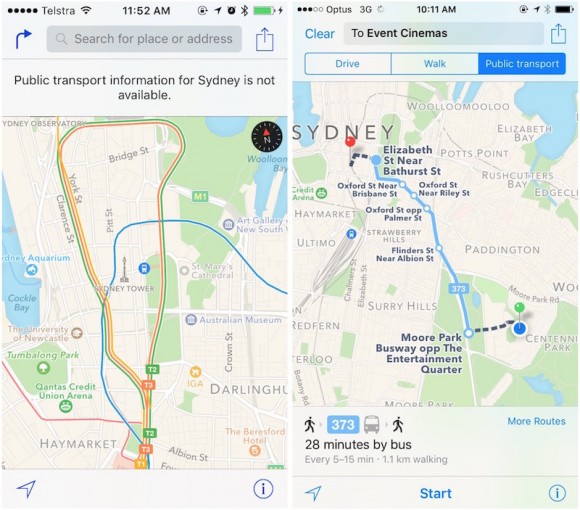Apple Maps　iOS9