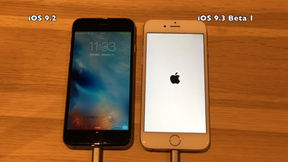 iOS9.2 iOS9.3ベータ版 比較