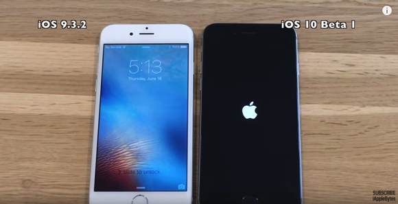 iOS10 iOS9.3.2 比較