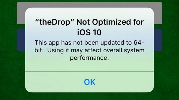 iOS10 64ビット　非対応　警告