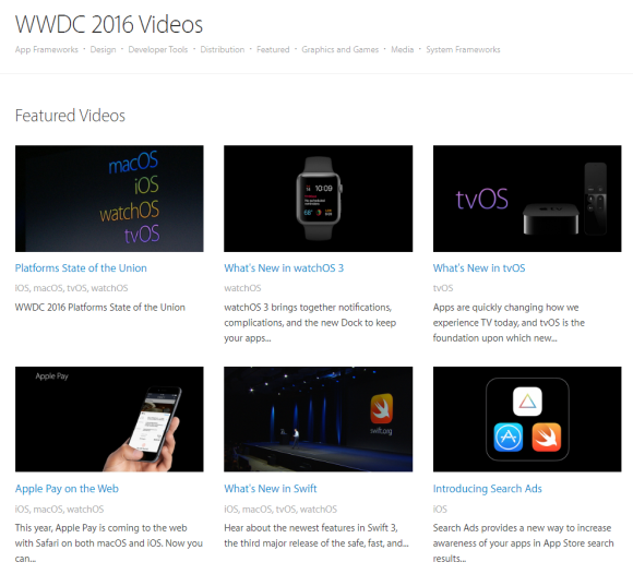 WWDC 2016 ビデオ