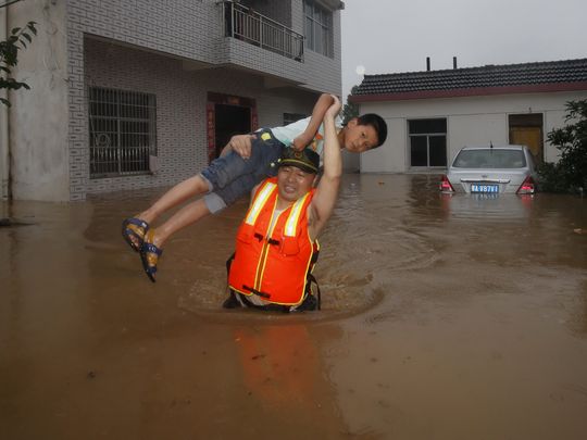 中国 水害 洪水 Apple 寄付