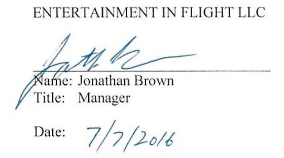 ジョナサン・ブラウン　署名