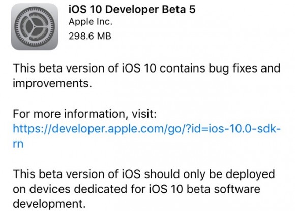 iOS10 beta5
