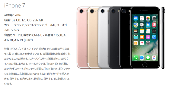 iPhone7 モデル
