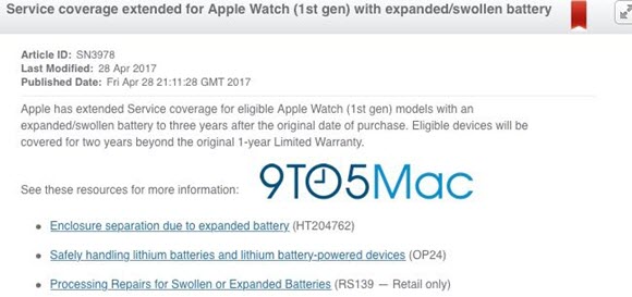 Apple Watch バッテリー 保証