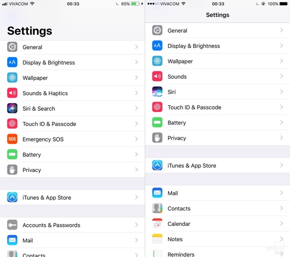 iOS11 iOS10 比較