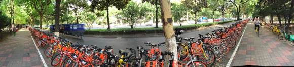 mobike レンタルサイクル　中国　フリー素材