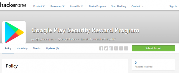 Google Play Security Reward ProgramHP
