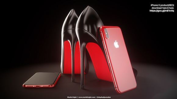 iPhone X コンセプト 赤