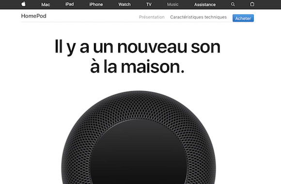 HomePod Apple フランス