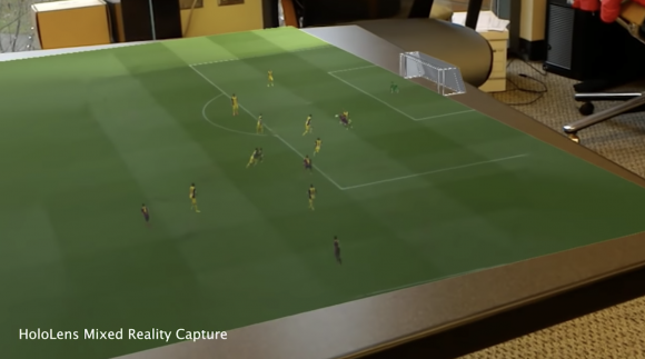 サッカーの試合をテーブル上に3d投影するarシステムが登場 Iphone Mania