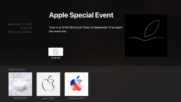 Apple TVイベントアプリ
