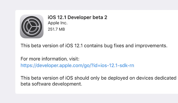 ios12.1 beta