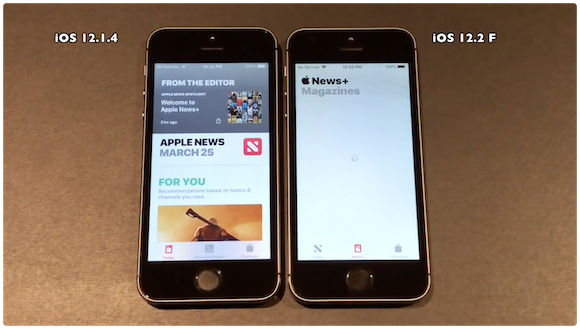 iPhone5s iOS12.2 iAppleBytes 動作速度比較
