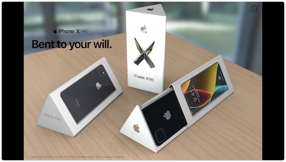 「iPhone X Fold」 ConceptsiPhone ANTONIO DE ROSA コンセプトデザイン