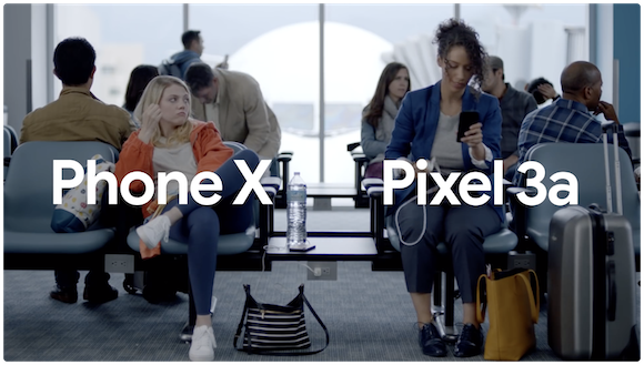 Google Pixel 3a iPhone 比較広告